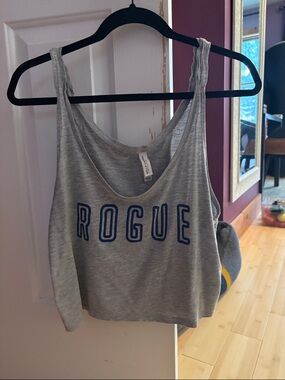 Rogue Gray Tank Top with Blue Lettering